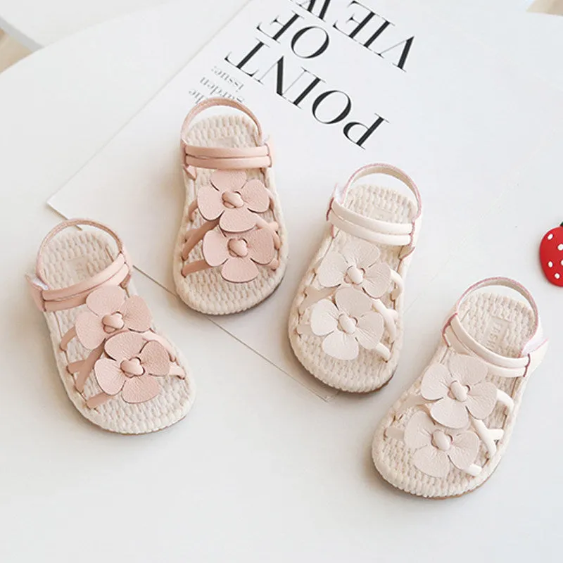 Soft Flower Decor Sandals for Toddler Girl