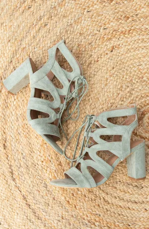 Suède Gladiator Heels Mint