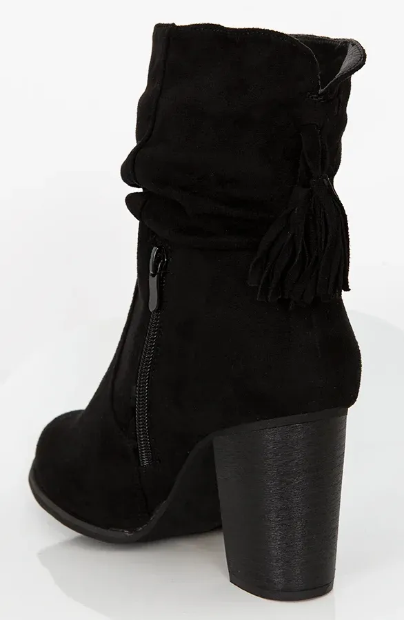 Suede Heels Zwart Limited