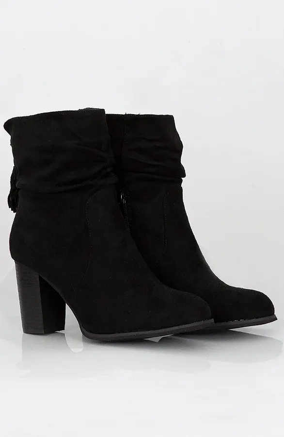 Suede Heels Zwart Limited