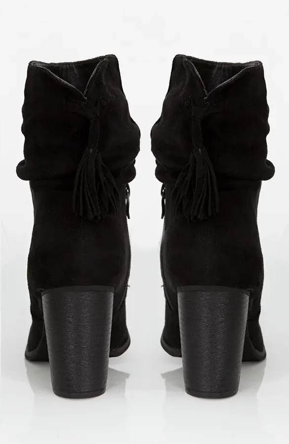 Suede Heels Zwart Limited