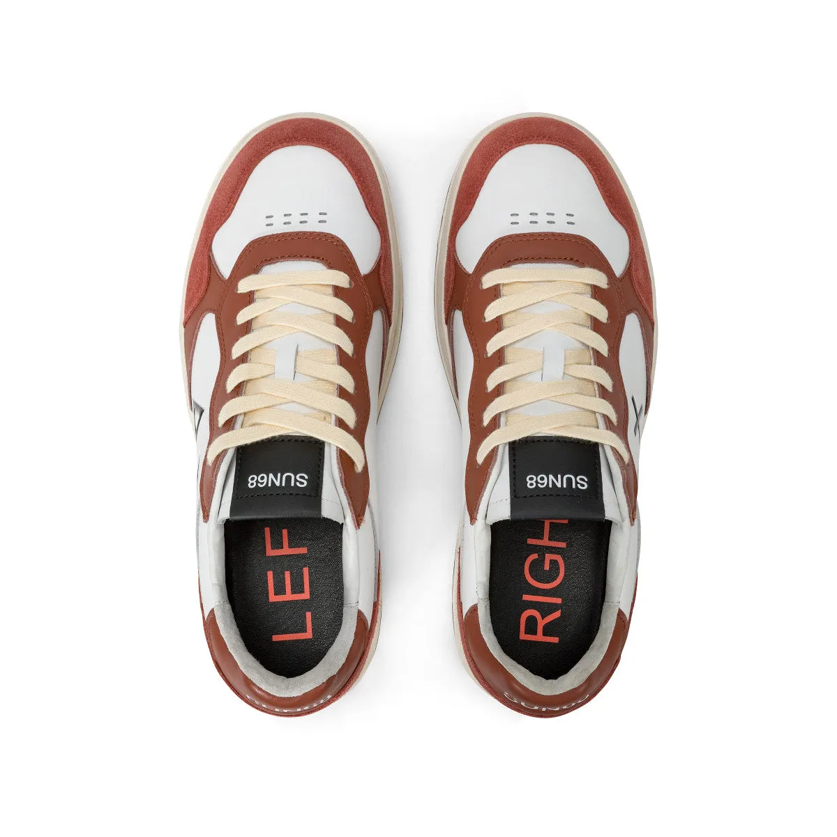 SUN68 BIG BASKET RUST SNEAKERS FOR MEN