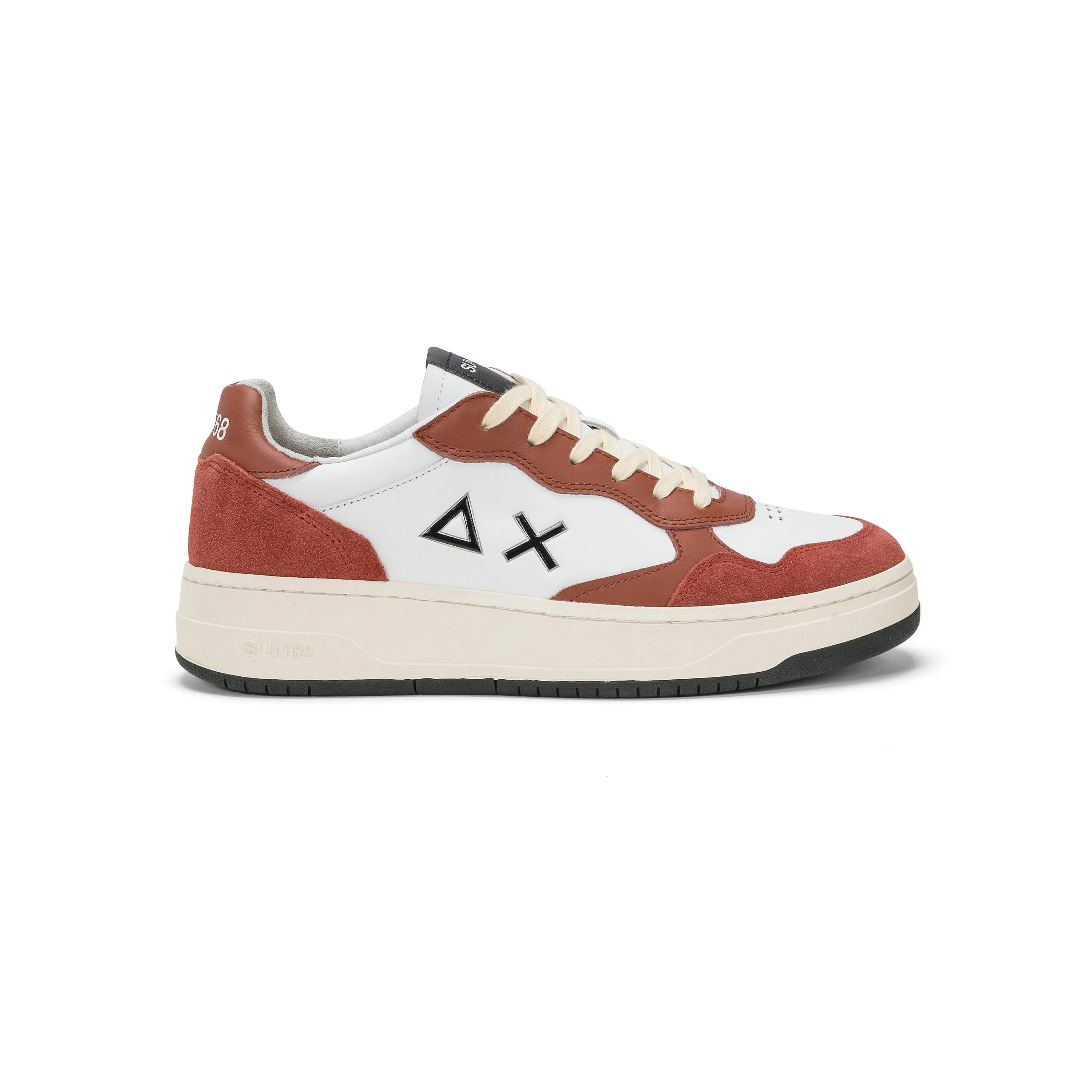 SUN68 BIG BASKET RUST SNEAKERS FOR MEN