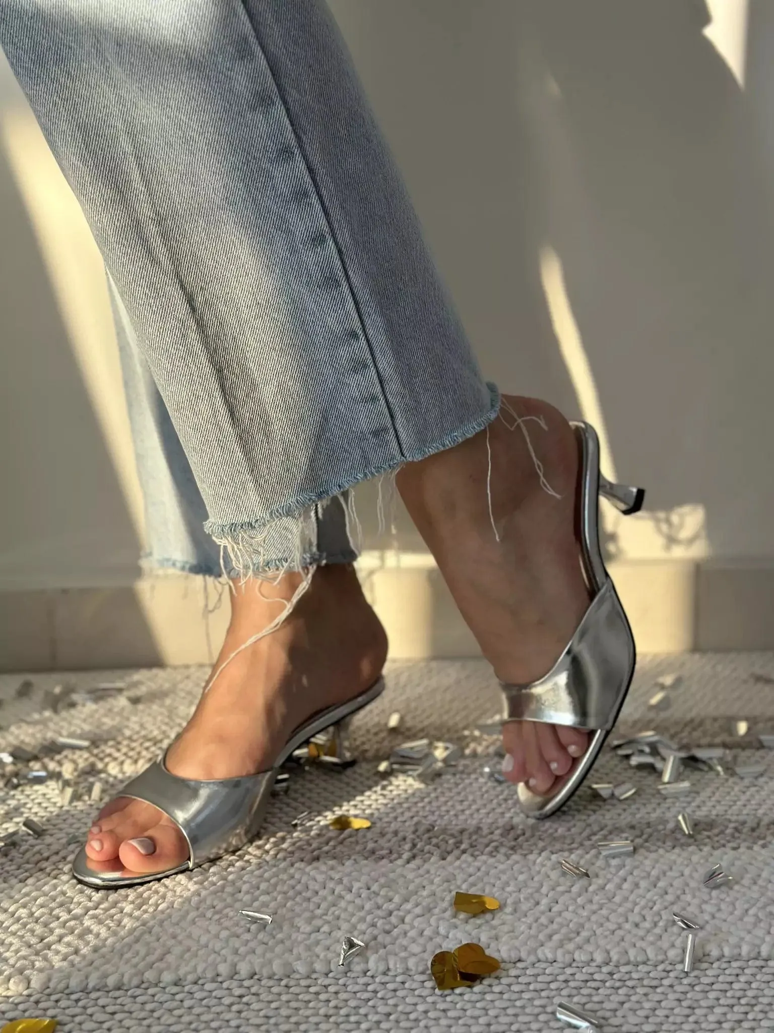 Talk Later Silver Heels