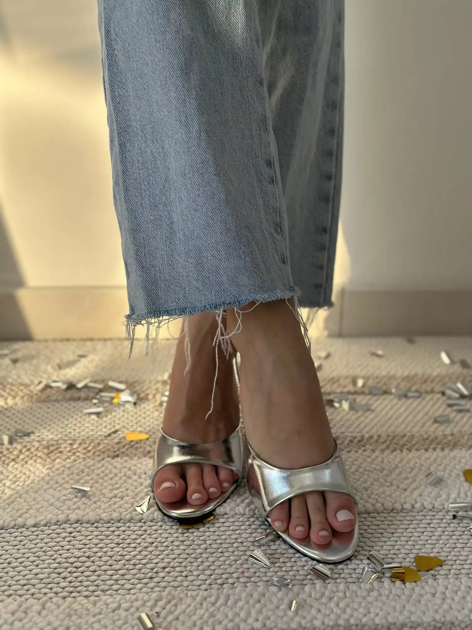 Talk Later Silver Heels
