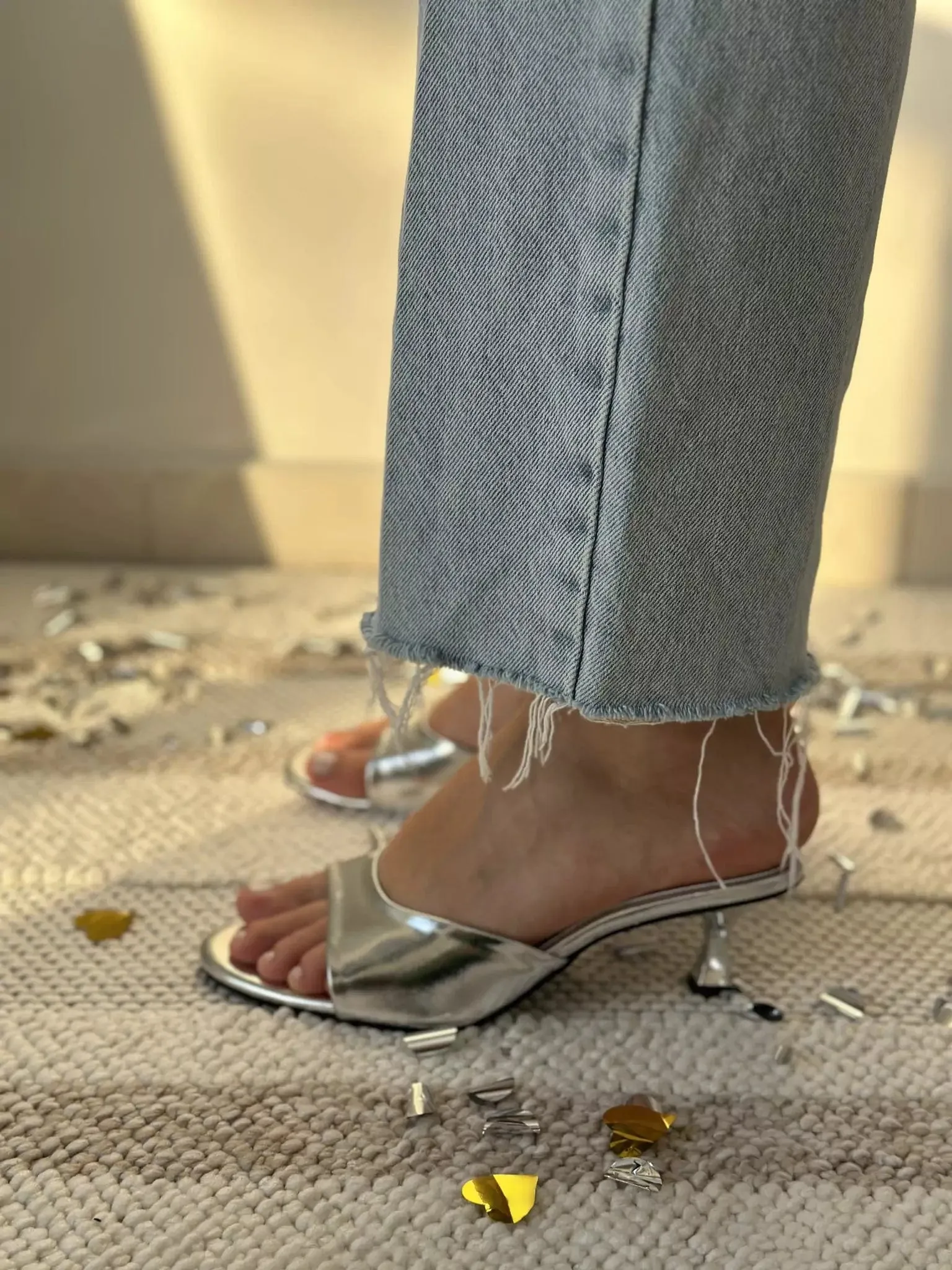 Talk Later Silver Heels