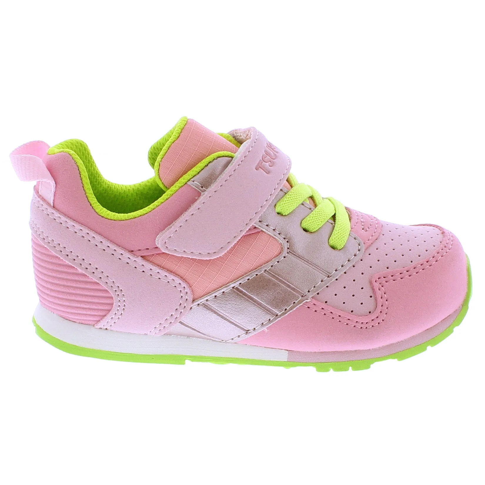 Tsukihoshi Child (Sizes 7 to 13) Racer Sneaker - Pink/Apple