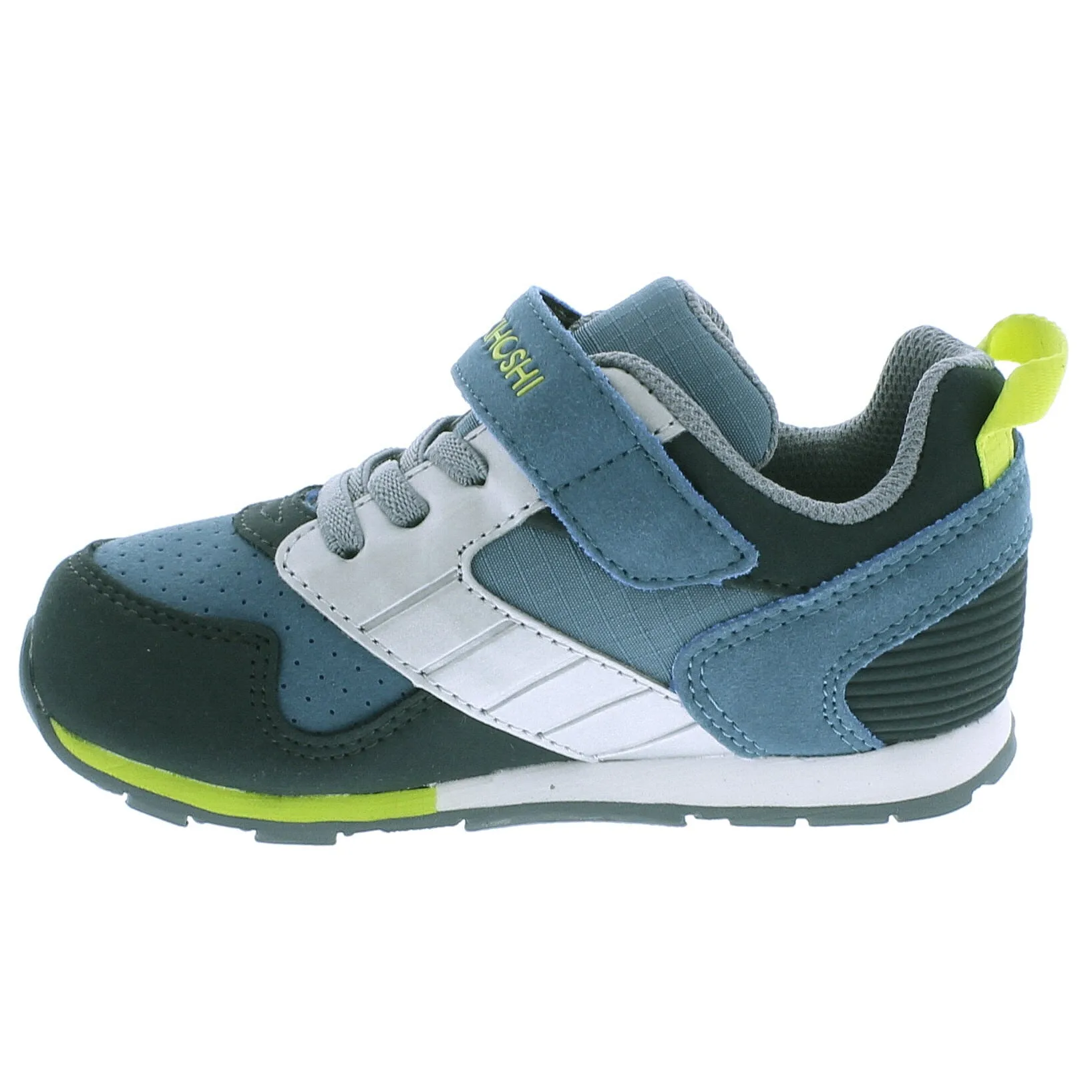 Tsukihoshi Child (Sizes 7 to 13) Racer Sneaker - Sea/Lime