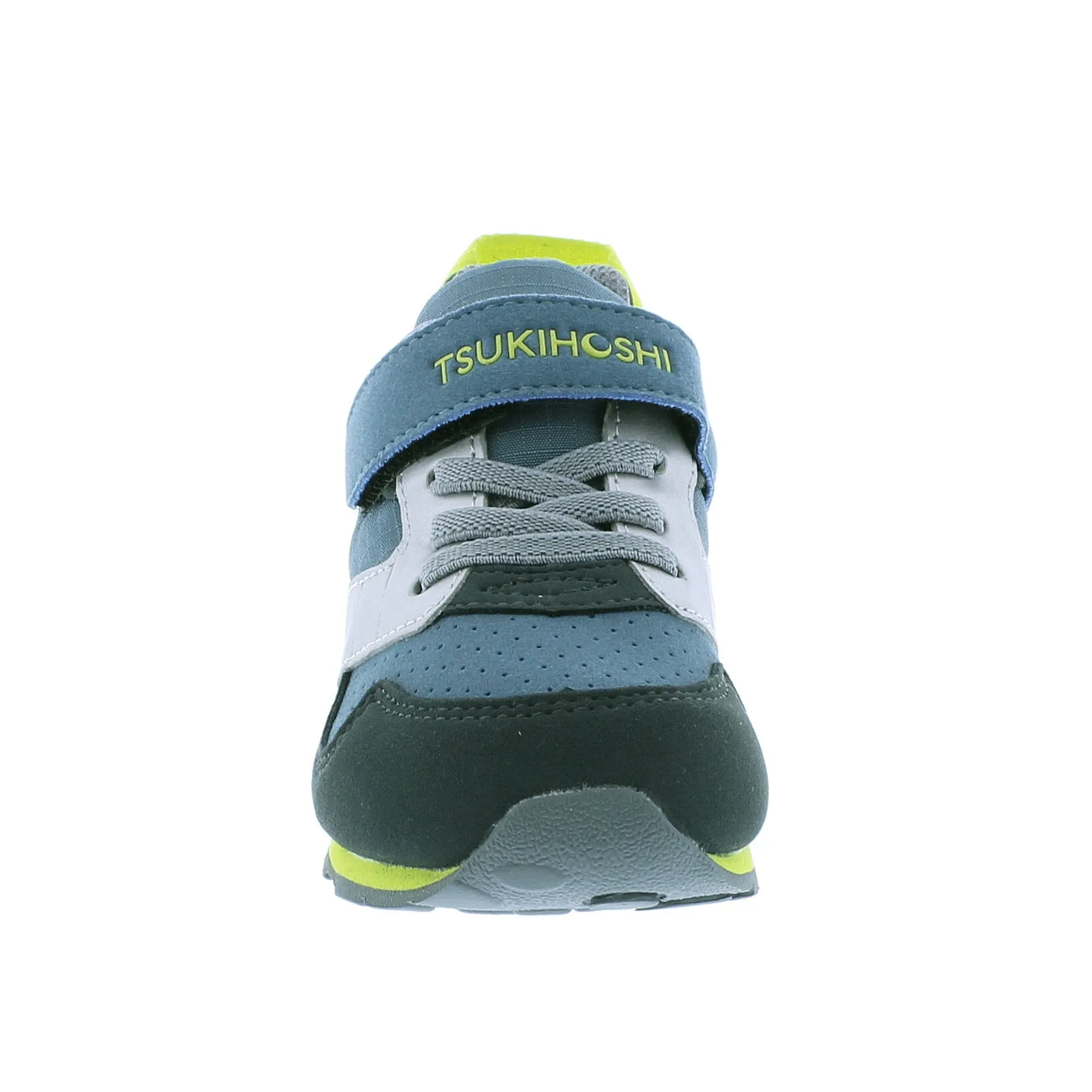 Tsukihoshi Child (Sizes 7 to 13) Racer Sneaker - Sea/Lime