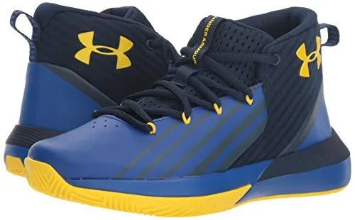 Under Armour Boys' Grade School Launch Basketball Shoe, Academy (402)/Royal, 6.5