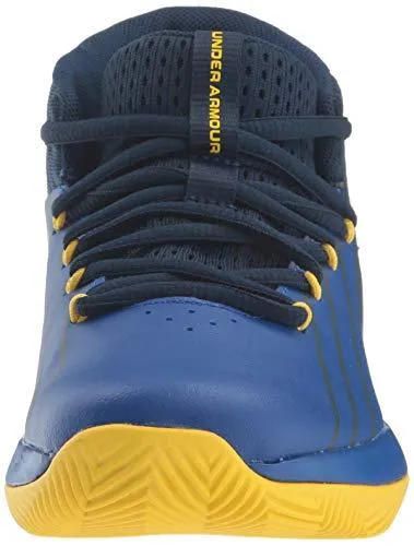 Under Armour Boys' Grade School Launch Basketball Shoe, Academy (402)/Royal, 6.5