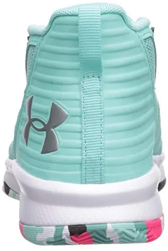 Under Armour Girls' Pre School Jet 2018 Basketball Shoe, Mermaid (300)/Black, 10.5K M US Little Kid