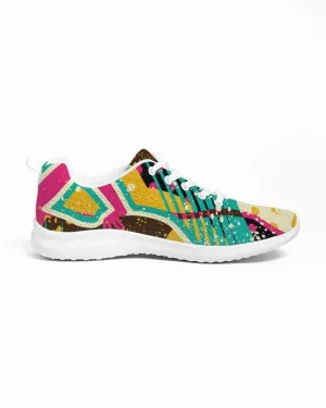 Womens Sneakers - Canvas Running Shoes, Multicolor Pop Print by inQue.Style
