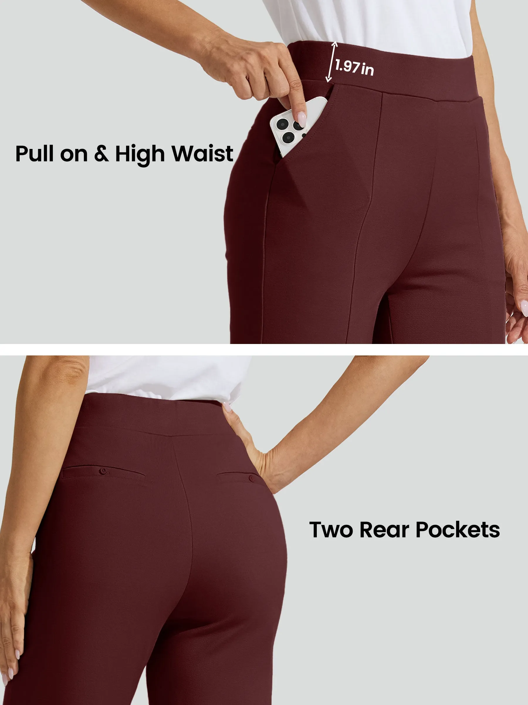 Women's Wide-Leg Capri Dress Pants