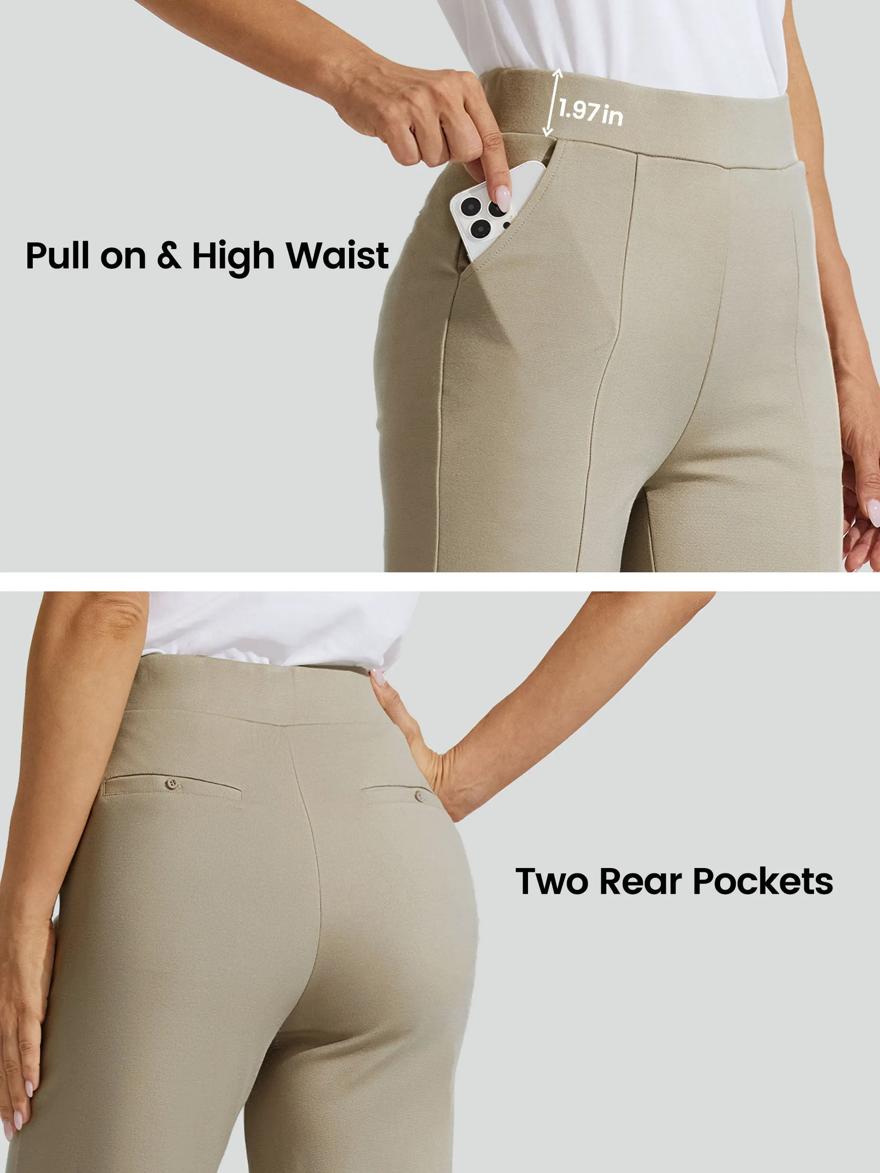 Women's Wide-Leg Capri Dress Pants