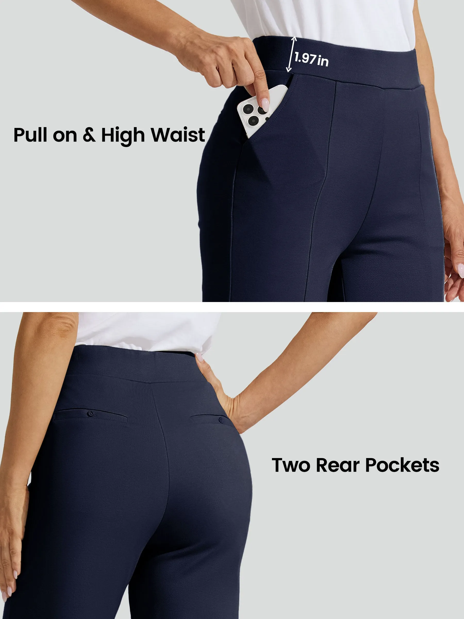 Women's Wide-Leg Capri Dress Pants