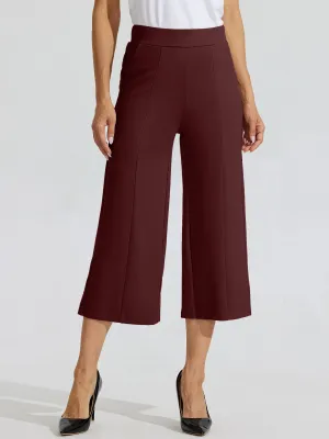 Women's Wide-Leg Capri Dress Pants