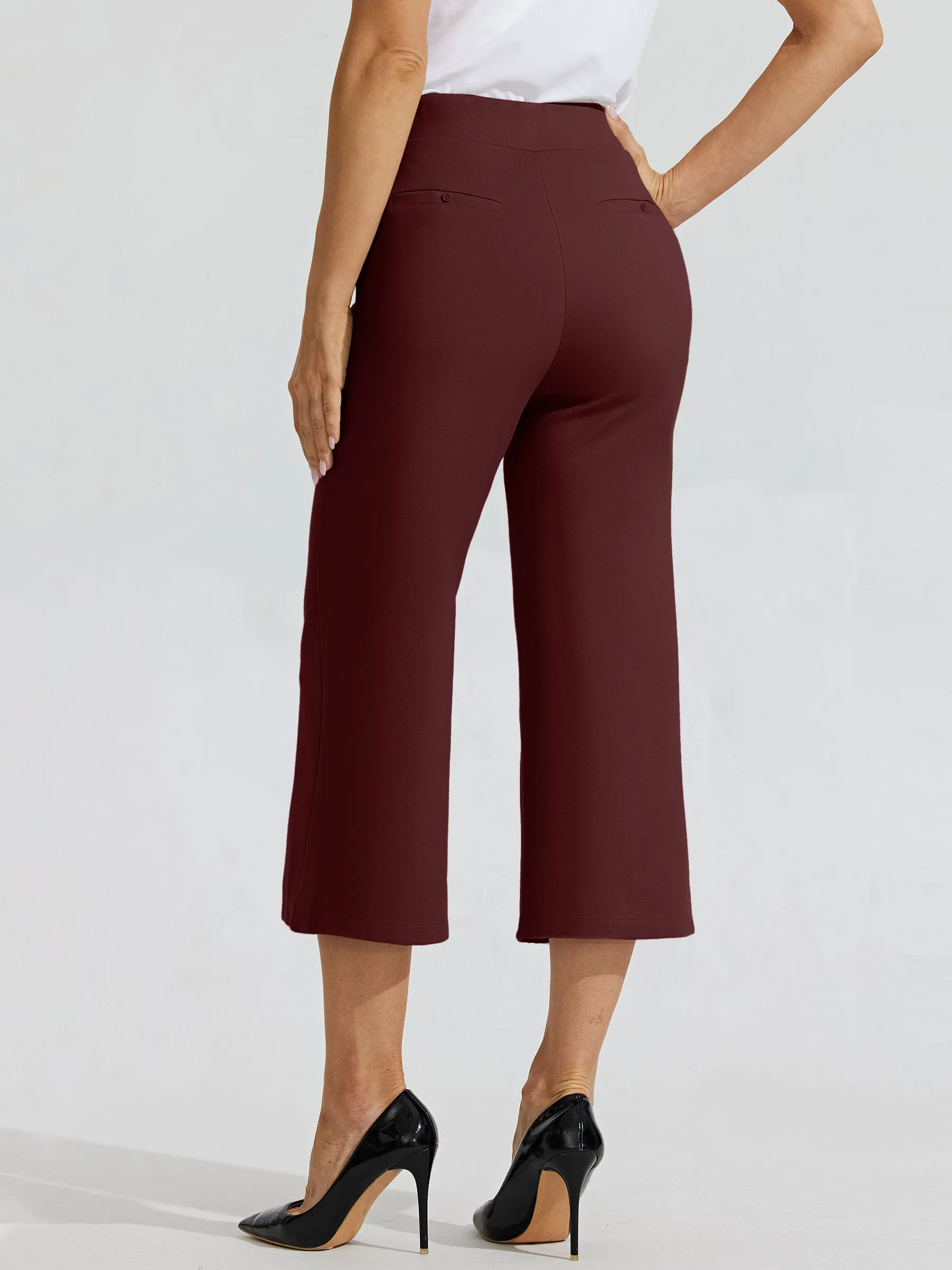 Women's Wide-Leg Capri Dress Pants