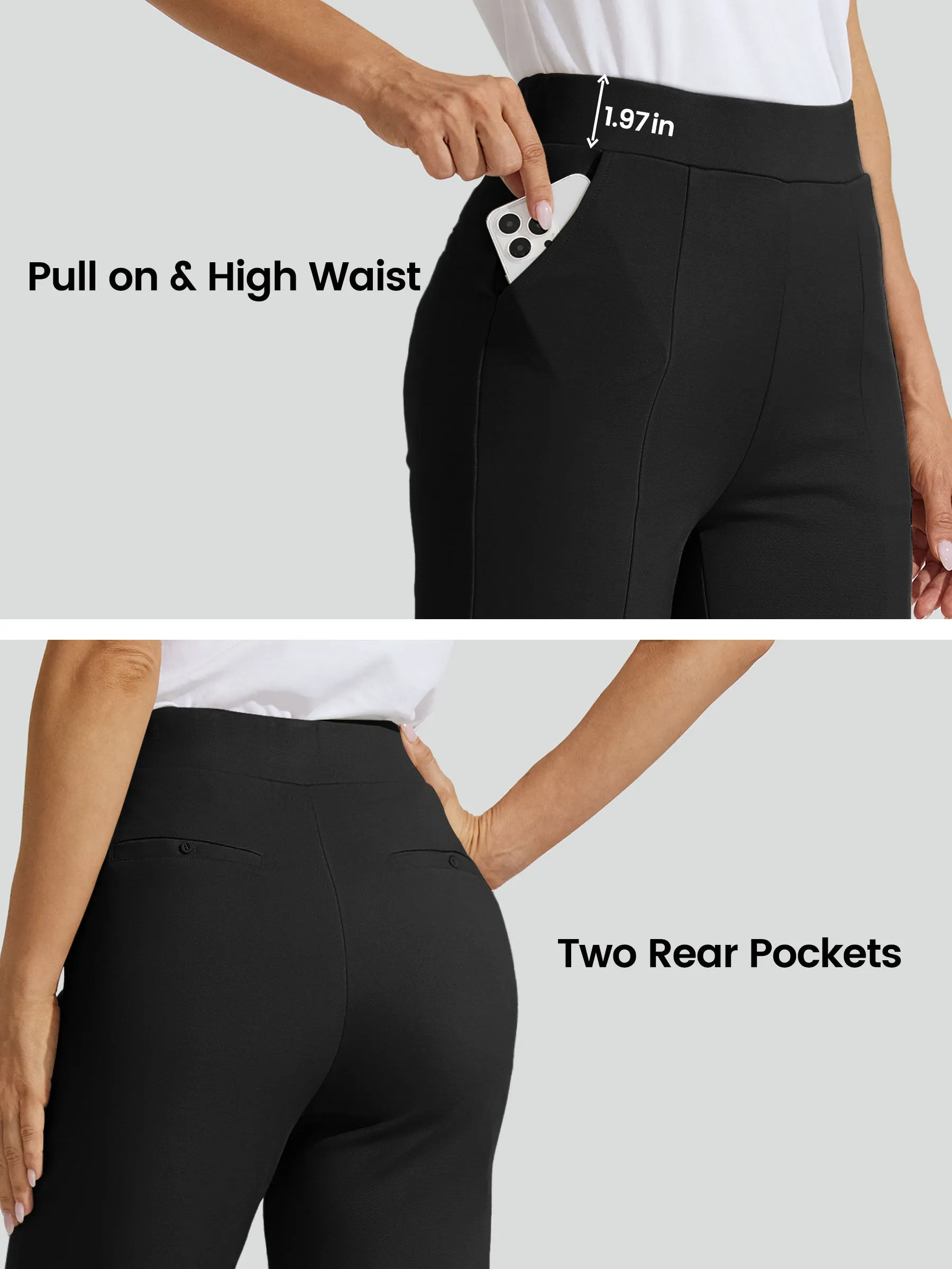 Women's Wide-Leg Capri Dress Pants