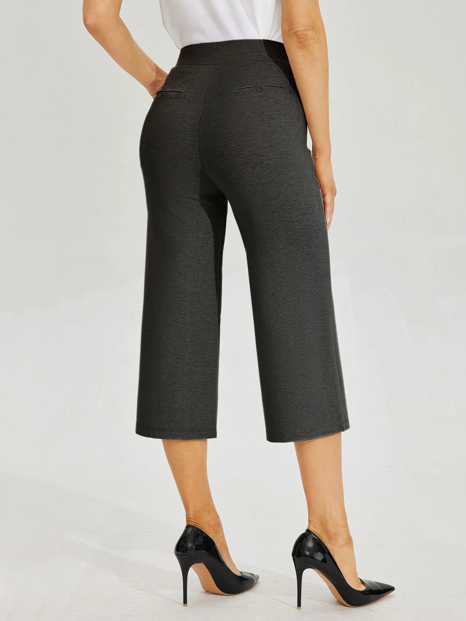 Women's Wide-Leg Capri Dress Pants